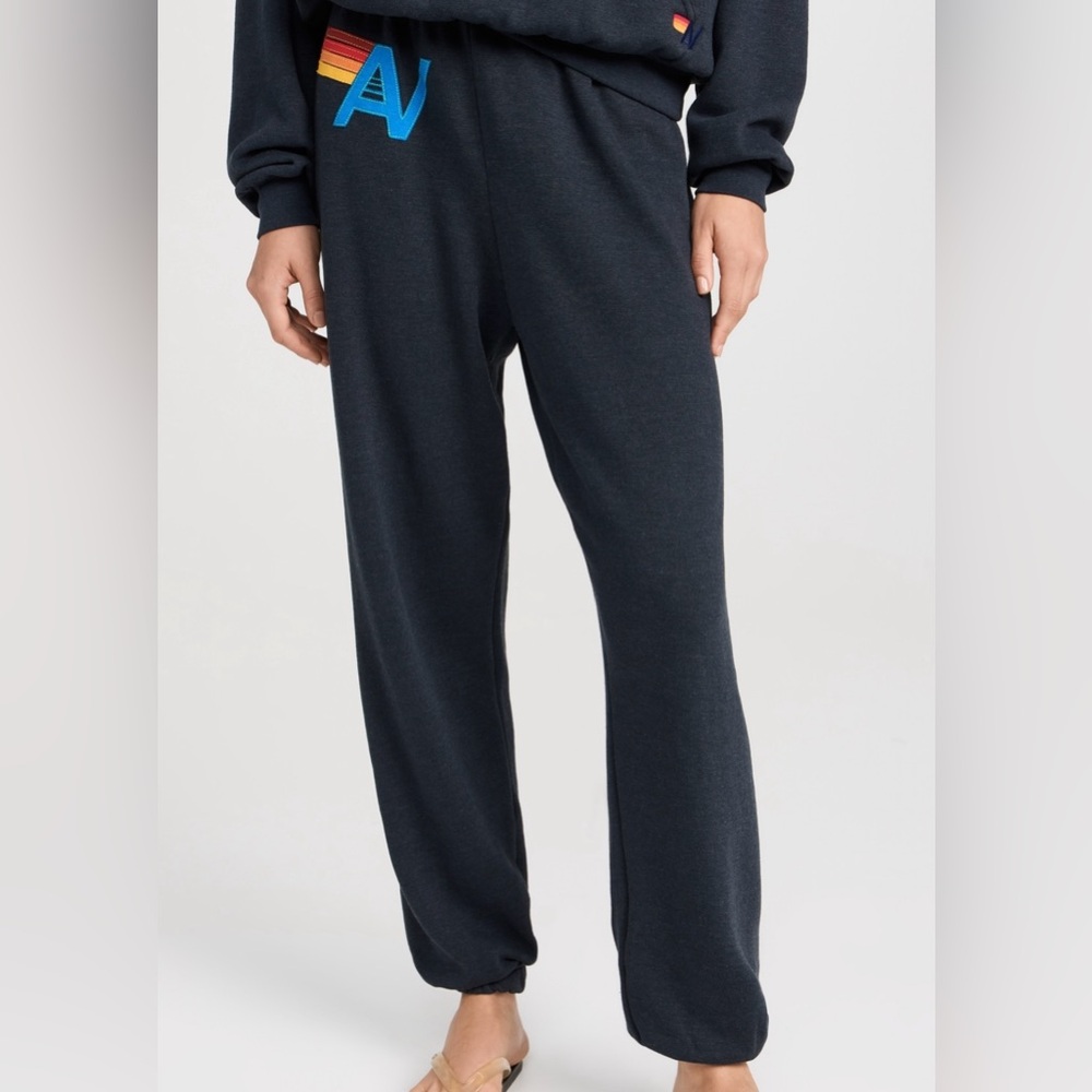 Aviator Nation logo sweatpants in charcoal. Size M.